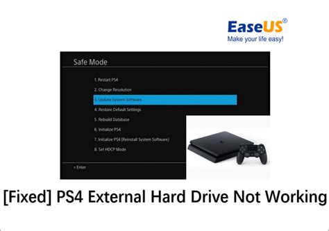 ps4 hard drive not working